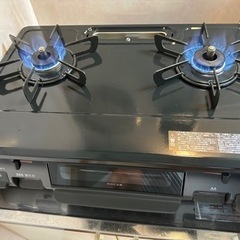 美品 都市ガス リンナイ ガス決まりました。コンロ KG67BKL 電池＆ホース 2023年製