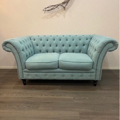 2人掛けソファー ブルー