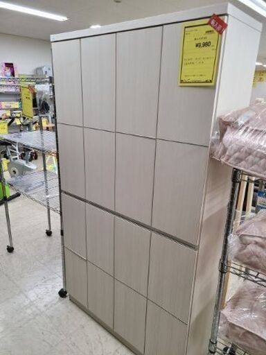 J7300　NITORI　ニトリ　シューズボックス　ロイド 100HI WH　ホワイト　クリーニング済　【リユースのサカイ柏店】参考価格49,990円