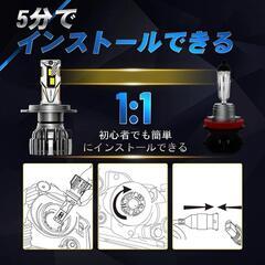  led ヘッドライト H4 hi/lo 30000lm(15000lm*2) 車検対応12v車適応
