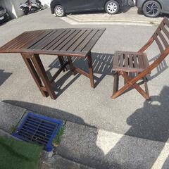 室外テーブル 椅子セット ⑥