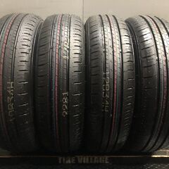 【新車外し】DUNLOP ENASAVE EC300+ 155/65R14 14インチ 夏タイヤ 4本 23年製 フレアワゴン アルトラパン スペーシア等　(VTM045)