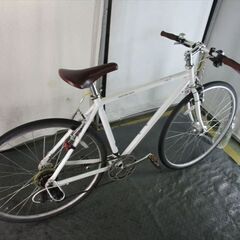 Ｄ657★17500円★整備済み スポーツ中古自転車 アサヒ　ウィークエンドバイク　ホワイト【クロスバイク】LEDオートライト(*^▽^*)