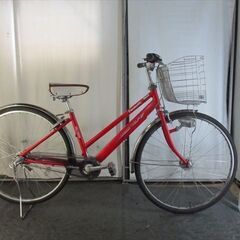 D658★限定特価★ 中古自転車 パナソニック　マース　アルミ　レッド【27インチ　軽快車　3段　LEDオートライト 】 (*^▽^*)