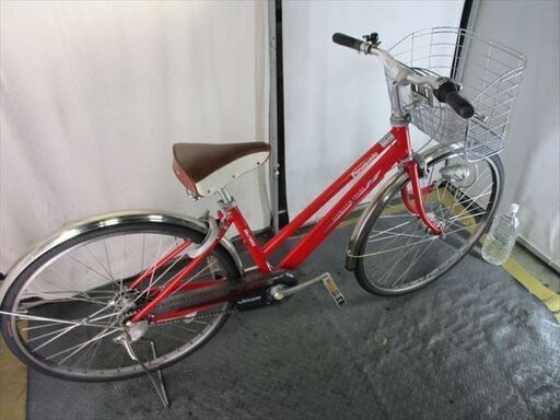 D658★限定特価★ 中古自転車 パナソニック　マース　アルミ　レッド【27インチ　軽快車　3段　LEDオートライト 】 (*^▽^*) D658☆限定特価☆ 中古自転車 パナソニック マース アルミ レッド【27