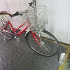 D658★限定特価★ 中古自転車 パナソニック　マース　アルミ　レッド【27インチ　軽快車　3段　LEDオートライト 】 (*^▽^*)
