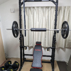 筋トレ　フリーラック　ダンベル　懸垂　
