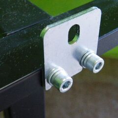 H150cm×W90cm 両面木板＆フック什器 ロールインBOX付き エンドネット付き 背面ネットタイプ ■L-563