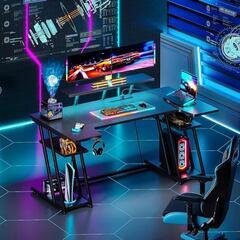 ゲーミングデスク l字 パソコンデスク pcデスク コンセント付き