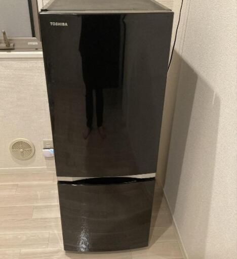 ◆2019年製◆TOSHIBA 153L 冷蔵庫 BSシリーズ メタリックブラック GR-P15BS◆お洒落◆