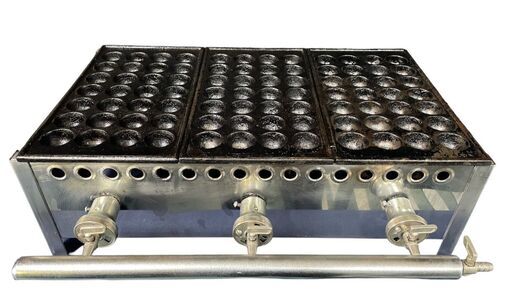 ★プロパンガス用 3連たこ焼き器 84穴 業務用 たこ焼き器★