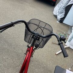 26インチ 自転車 赤色 レッドカラー ママチャリ シティサイクル No.850 