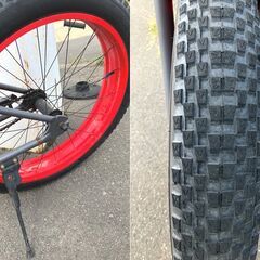 BRONX/ブロンクス ◆ファットバイク◆ 26インチ 26×4.0 自転車 黒 赤 ブラック レッド