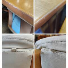 8/28商談中【愛品倶楽部柏店】 ダイニング5点セット キャスター肘付回転チェア