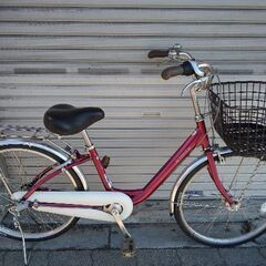 ALOUETTE.U[アルエットU]24吋 ファミリーサイクル アルミ/内装3段/LEDオート(ディープワイン)