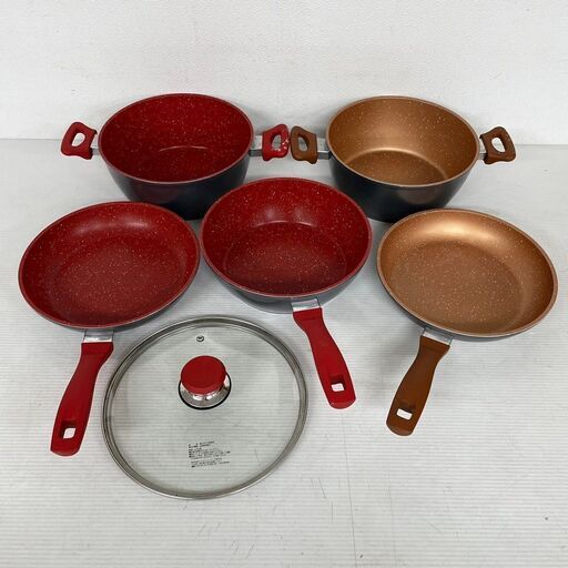 【FlavorStone】 フレーバーストーン 両手鍋 キャセロールパン フライパン 蓋セット J0190