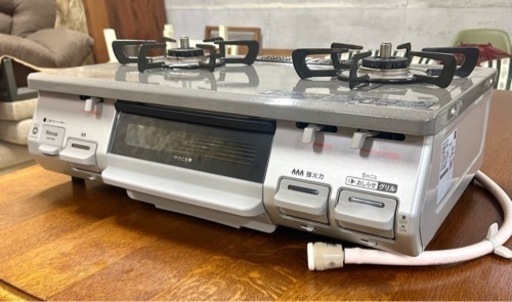 お引取り限定 美品 22年製 リンナイ 都市ガス用コンロ 2口ガステーブル KG67PBRR
