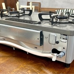 お引取り限定 美品 22年製 リンナイ 都市ガス用コンロ 2口ガステーブル KG67PBRR