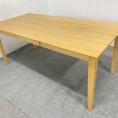 ダイニング6人掛けセット 椅子6脚セット 幅165 ナチュラル ファミリー 中古家具 店頭引取歓迎 R8578