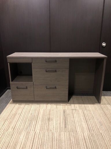 【展示品・未使用品】キッチンカウンター 日本製 ゴミ箱収納 大容量 モダン 幅160cm  参考価格79,990円自社配送時代引き可※現金、クレジット、スマホ決済対応※