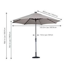 サンヴィラ 10フィート (3m) LEDライト付 マーケットパラソル サンヴィラ 10フィート (3m) LEDライト付 マーケットパラソル