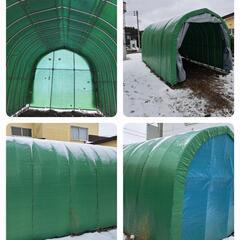 パイプ車庫、補強セット滑雪シート付、作業小屋、近隣配達OK!
