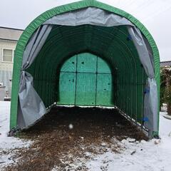 パイプ車庫、補強セット滑雪シート付、作業小屋、近隣配達OK!
