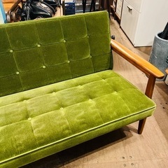 《売約済》【武蔵小山店】  カリモク　karimoku kチェア　ソファ　ソファー　モケットグリーン　モケット　グリーン　2人掛け　2p 2シター　カリモク60 karimoku60  