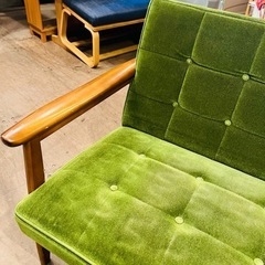 《売約済》【武蔵小山店】  カリモク　karimoku kチェア　ソファ　ソファー　モケットグリーン　モケット　グリーン　2人掛け　2p 2シター　カリモク60 karimoku60  