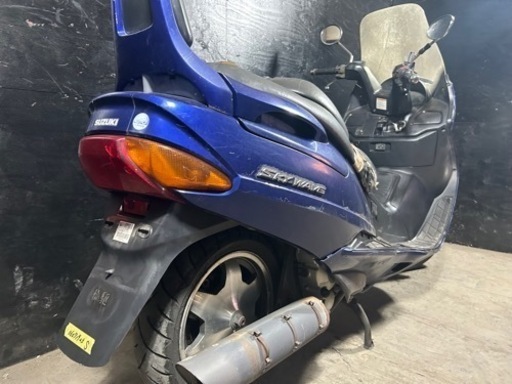 ★支払総額2.8万円★走行テスト済み！書類完備！ スズキ スカイウェイブ250 CJ41A バックレスト！激安ビッグ！高速乗れる！ちょっとした足に♪ ☆支払総額2.8万円☆走行テスト済み！書類完備！ スズキ