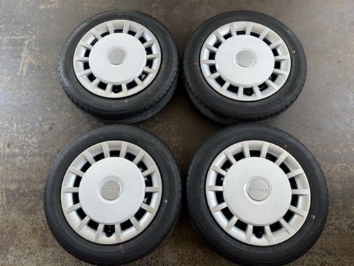 ダイハツ ムーヴキャンバス 新車タイヤ、ホイールキャップ付4本セット