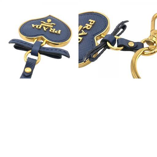 プラダ PRADA キーリング サフィアーノ ハート ネイビー プラダ PRADA キーリング サフィアーノ ハート ネイビー プラダ