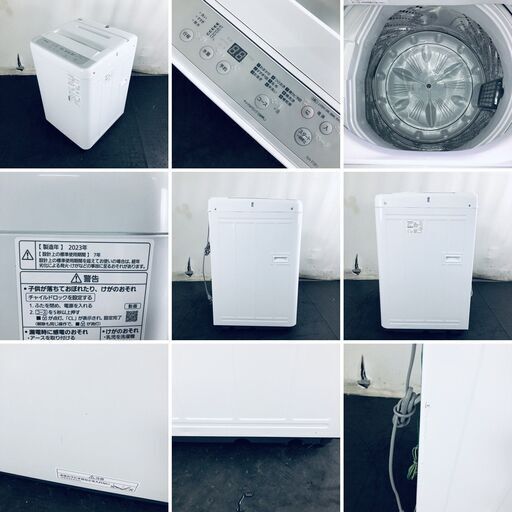 ID:se10700 パナソニック Panasonic 洗濯機 一人暮らし 中古 2023年製 全自動洗濯機 5.0kg シルバー 送風 乾燥機能付き NA-F5B1  【リユース品：状態B】【送料無料】【設置費用無料】