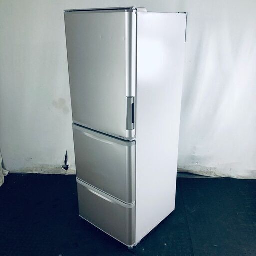 ID:re10989 【自社配送エリア内限定】シャープ SHARP 冷蔵庫 ファミリー 中古 2016年製 3ドア 350L ゴールド ファン式 両方開き SJ-W352B-N  【リユース品：状態C】【送料無料】【設置費用無料】