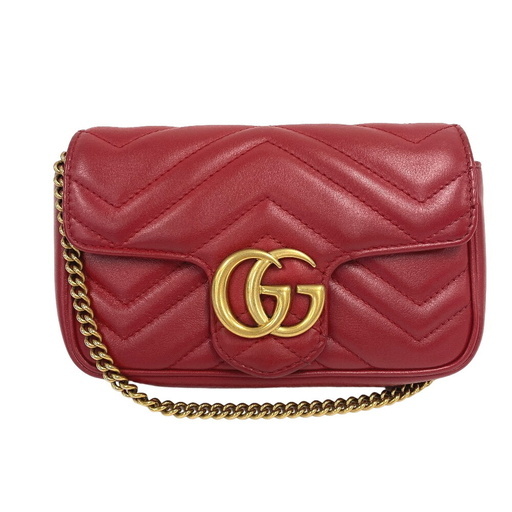 グッチ GUCCI ショルダーバッグ GGマーモント チェーンショルダー 476433 レッド