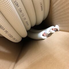 ☆引き取り限定☆☆ペアコイル(20M巻)☆残量約13m☆エアコン用被覆銅管10mm保温タイプ☆