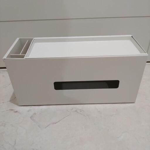 ティッシュケース 小物ポケット付き