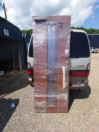 木目調　新中古玄関ドア一式