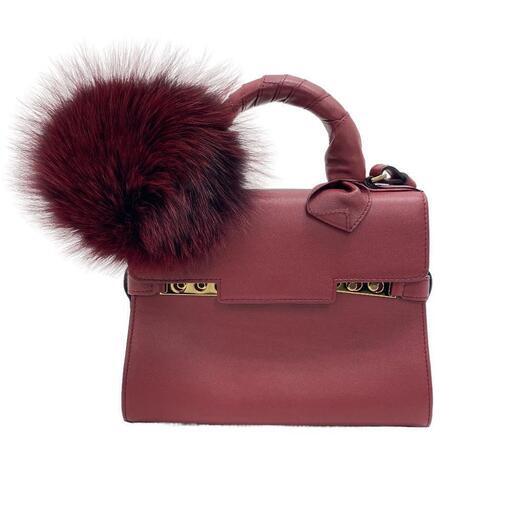 デルボー Delvaux ハンドバッグ ファー タンペートスモール 2WAY ショルダーバッグ ボルドー