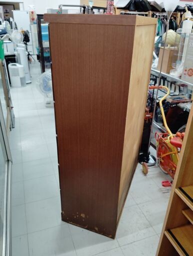 タンス 箪笥 ハイチェスト 幅100cm×高さ144cm×奥行45cm  6段 ブラウン系 衣類収納 収納家具 苫小牧西店