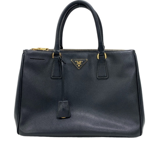 プラダ PRADA ハンドバッグ 三角プレート サフィアーノ ブラック