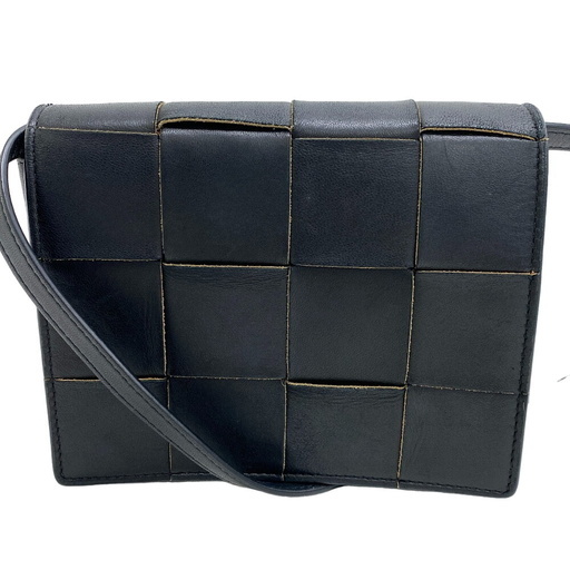 ボッテガヴェネタ BOTTEGAVENETA ショルダーバッグ マキシイントレチャート カセット ブラック