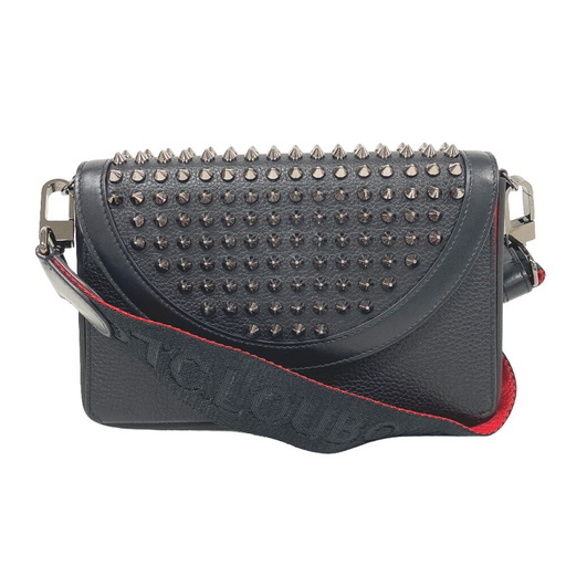 クリスチャンルブタン Christian Louboutin ショルダーバッグ スタッズ エクスプローラーファンク ショルダーウォレット ブラック