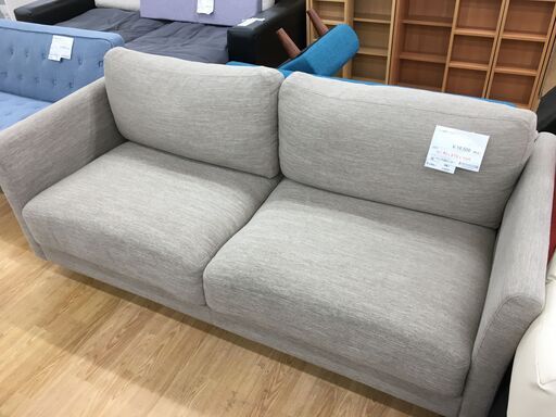 ★ジモティ割あり★  2人掛けソファー　 グレー　 W180×D78×H65 クリーニング済み SJ6235