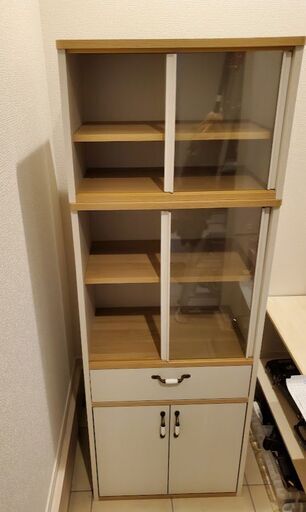 美品　カップボード　カヴァラ　上下セット　食器棚　近場配達　可