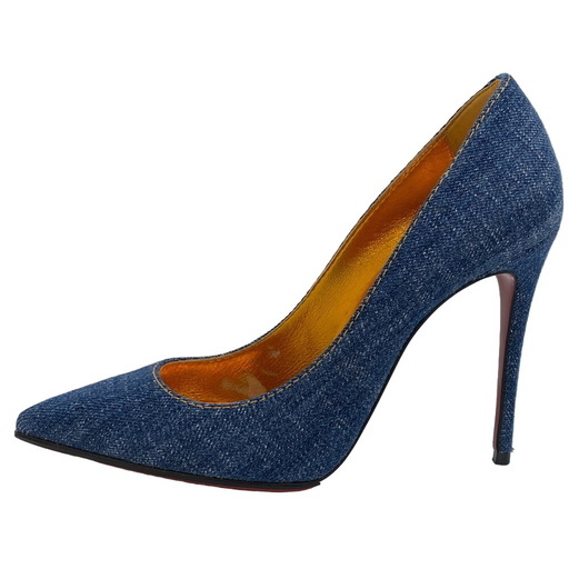 クリスチャンルブタン Christian Louboutin パンプス ライニング  KATE 100 37 ブルー