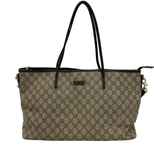 グッチ GUCCI トートバッグ GGスプリーム 2WAY ショルダーバッグ ブラウン