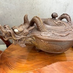 やちむん　龍頭のきゅうす30年前製造 やちむん 龍頭のきゅうす30年前製造