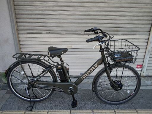 [BRIDGESTONE] STEOPCRUZ(ステップクルーズ)e 26吋電動アシスト自転車 B300バッテリー+充電器+キー2本付き(マットカーキ)