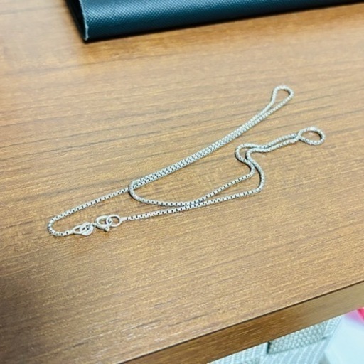 K18WG 18金ホワイトゴールド ベネチアンネックレス 45cm 2.2g【KA】 ネックレス チェーン 18金 ホワイトゴールド ベネチアンチェーン 幅0.8